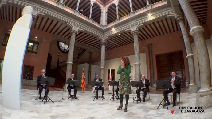 El grupo instrumental de la DPZ ofrece este sábado un concierto virtual por el Día de Aragón con Carmen París.