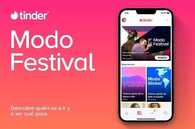 Tinder introduce una herramienta llamada Modo Festival