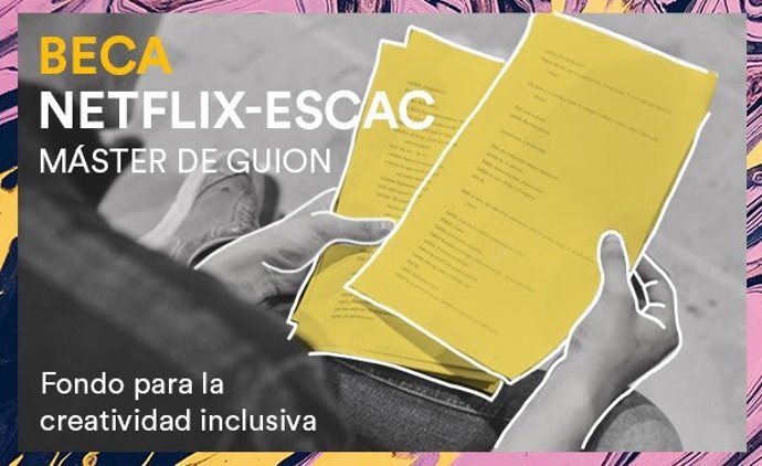 Cartell de la beca Netflix-Escac per al Mster de Guió
