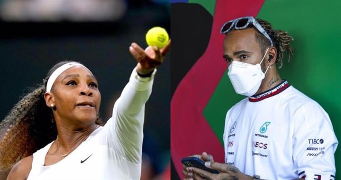 Lewis Hamilton (derecha) y Serena Williams (izquierda).