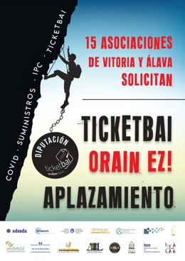 Asociaciones de profesionales y empresas de Álava se visten de luto para reclamar el aplazamiento del sistema ticket bai