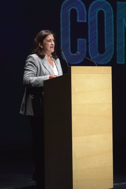 La presidenta del Gobierno de La Rioja, Concha Andreu, en la inauguración del VII Congreso Estatal de Convivencia