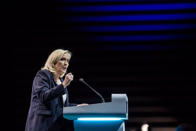 Archivo - Marine Le Pen, líder de Agrupación Nacional y candidata a la Presidencia de Francia