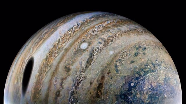 Sombra de Ganímedes en Júpiter