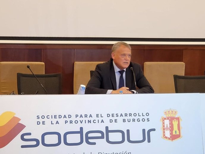 El presidente de Sodebur, Lorenzo Rodríguez, comparece tras la Junta General de Sodebur.