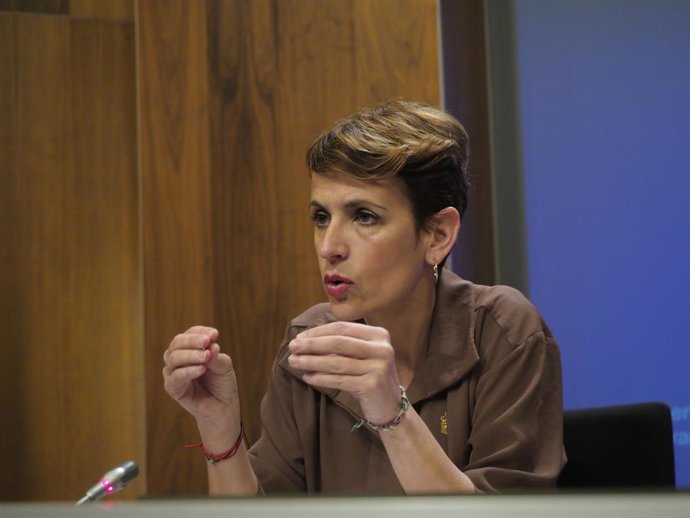 La presidenta de Navarra, María Chivite.