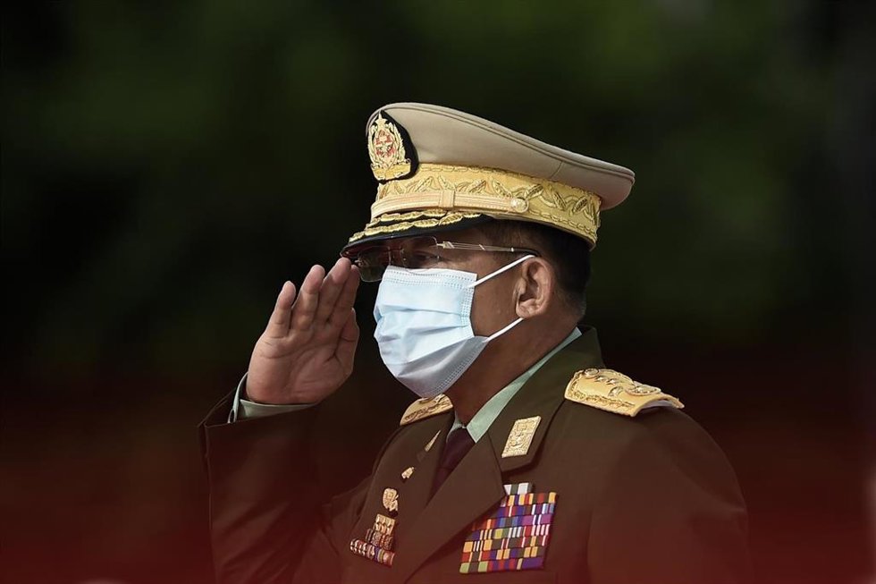 Archivo - El jefe de la junta militar de Birmania, Min Aung Hlaing
