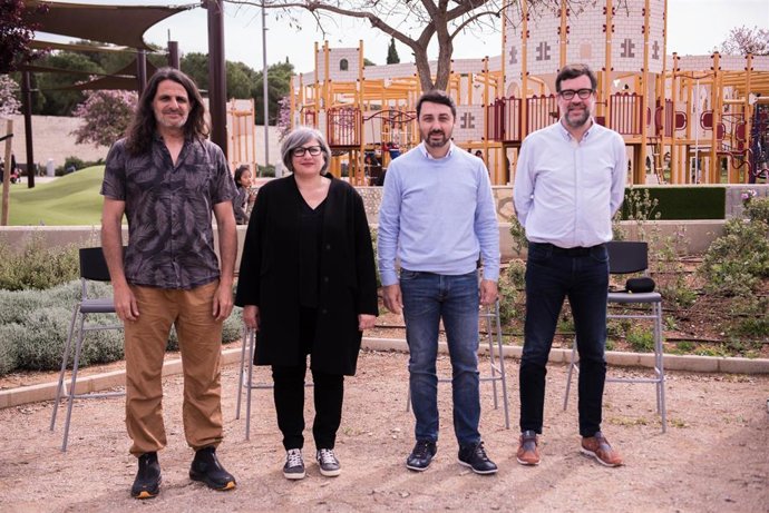 De izquierda a derecha, Ti Jord, Tina Codina, Felipe Menéndez y Toni Noguera, en la presentación del Brunch-In the Park en Palma.