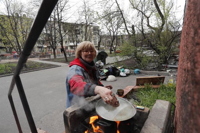 Ciudadana ucraniana en Mariúpol 