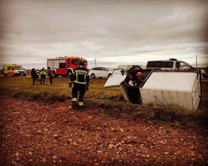 Accidente en Mansilla de Las Mulas (León).