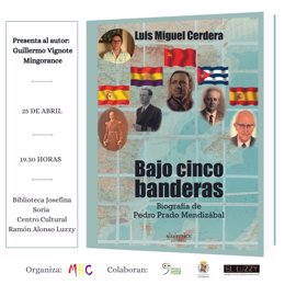 Cartel de la presentación de la biografía de Pedro Mendizábal