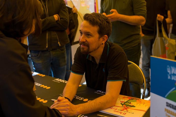 L'exvicepresident del Govern central i exlíder de Podem, Pablo Iglesias, durant la celebració de Sant Jordi, a Barcelona