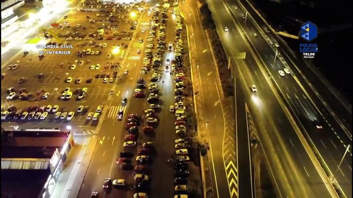 La Guardia Civil y la Policía Local de Telde actúan contundentemente contra las carreras ilegales de coches en una macro operación policial en Gran Canaria