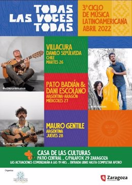 El Ciclo de música popular latinoamericana celebra su tercera edición en la Casa de las Culturas.