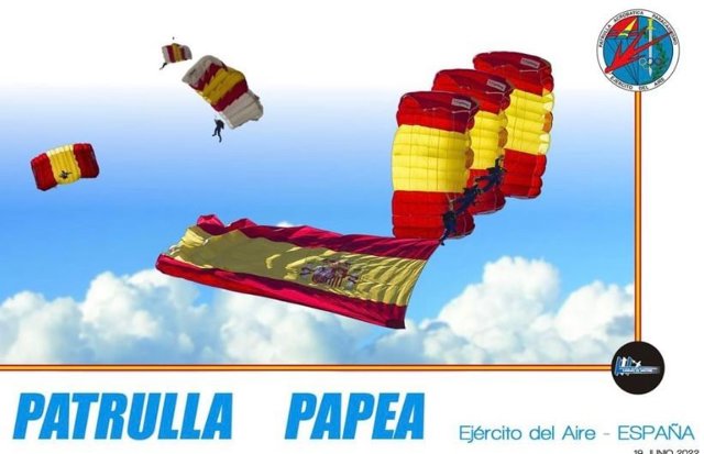 Imagen anunciadora de la Patrulla Papea en el Air Show de Motril
