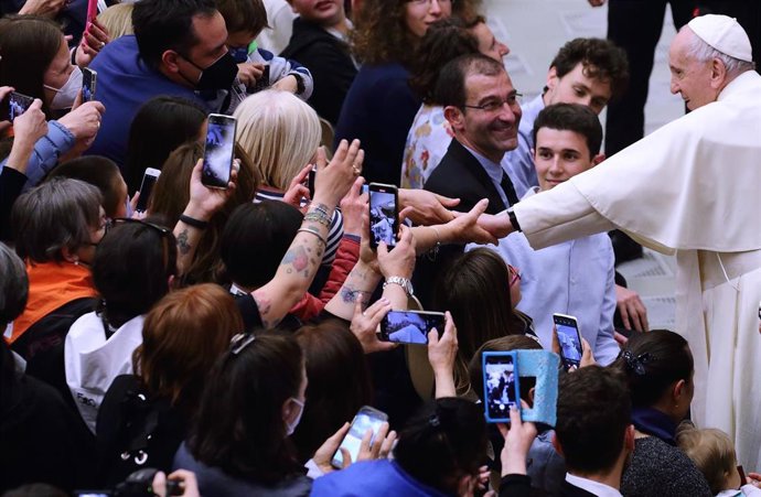 El Papa en una audiencia este sábado