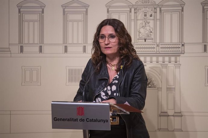 La consellera de Presidencia de la Generalitat, Laura Vilagr, realiza declaraciones tras una reunión para esclarecer el supuesto monitoreo a líderes independentistas con el ministro de la Presidencia, Félix Bolaños