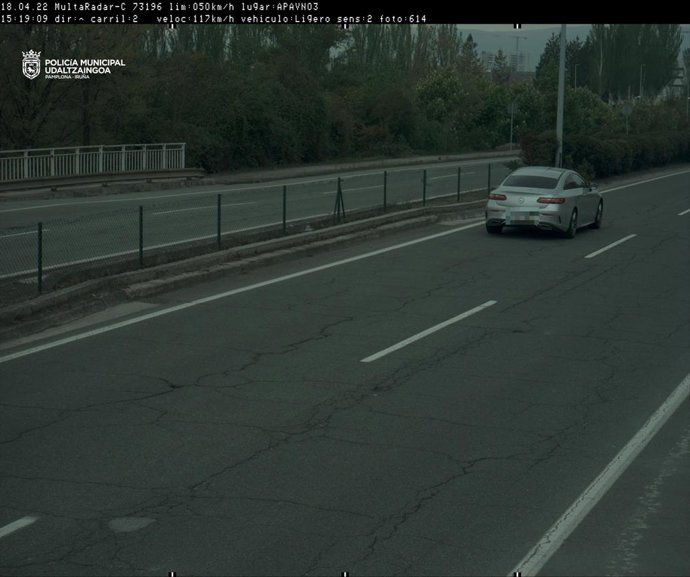 Vehículo detectado por el radar.