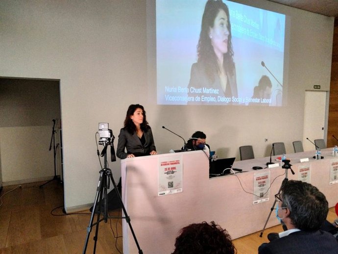 La viceconsejera de Empleo, Nuria Berta Chust.