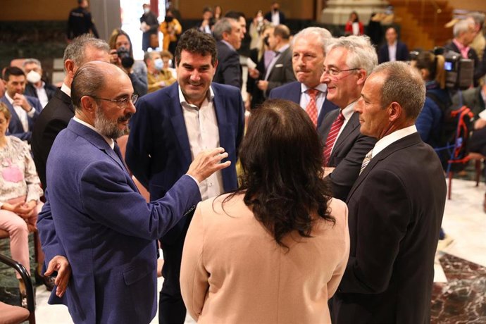 El presidente de Aragón, Javier Lambán, asiste a la presentación de la nueva estrategia y campaña promocional emprendida por el Consejo Regulador de la IGP Ternasco de Aragón.