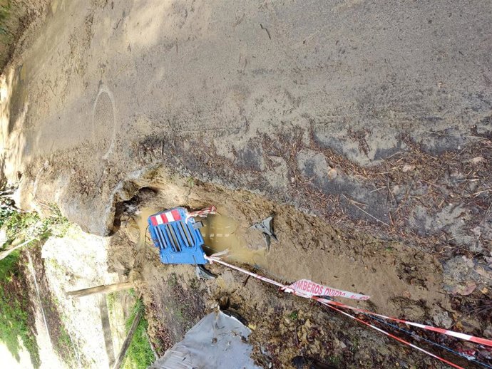 Argayo en la carretera de Latores.