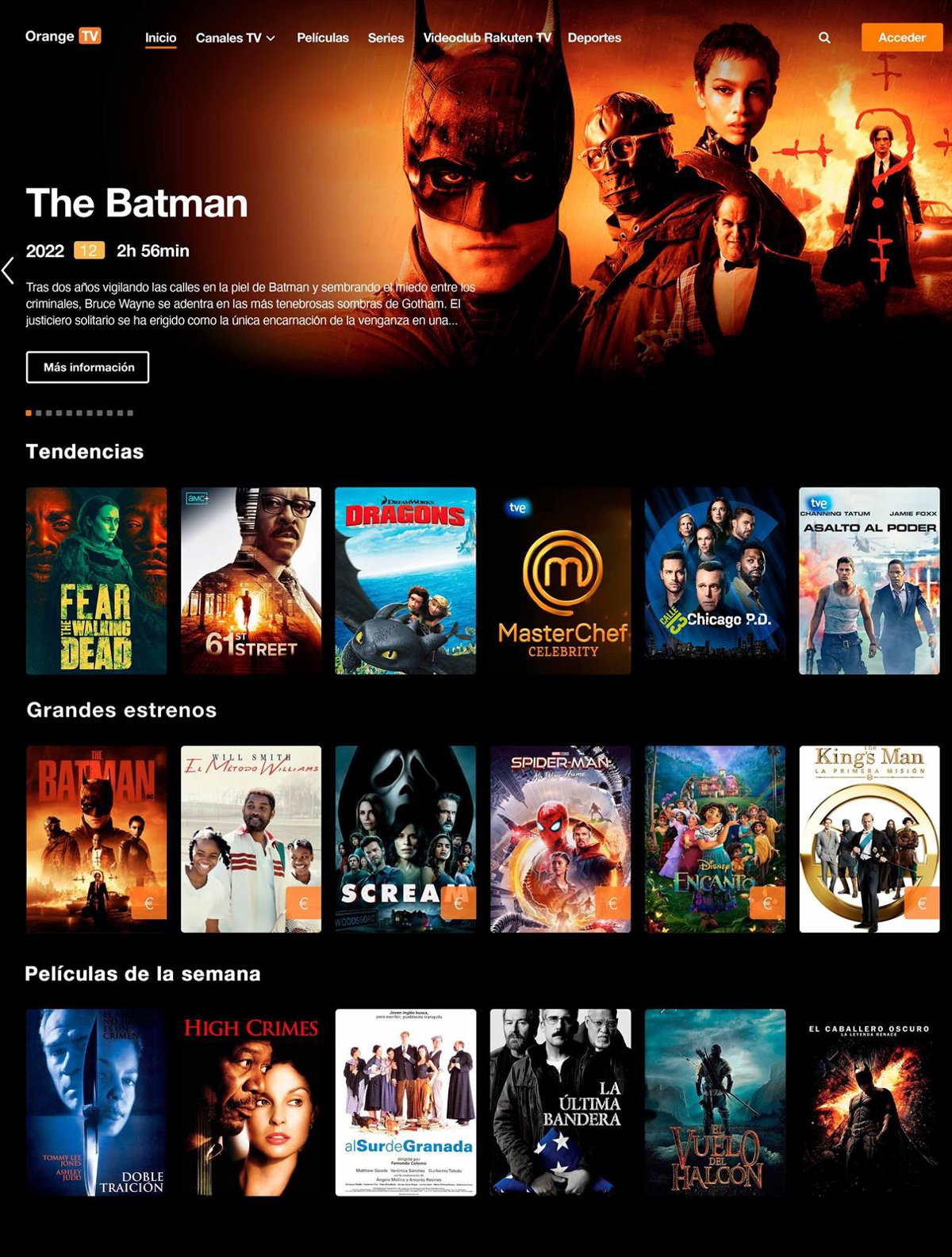 Orange incluye 60 canales de televisión en sus tarifas móviles y