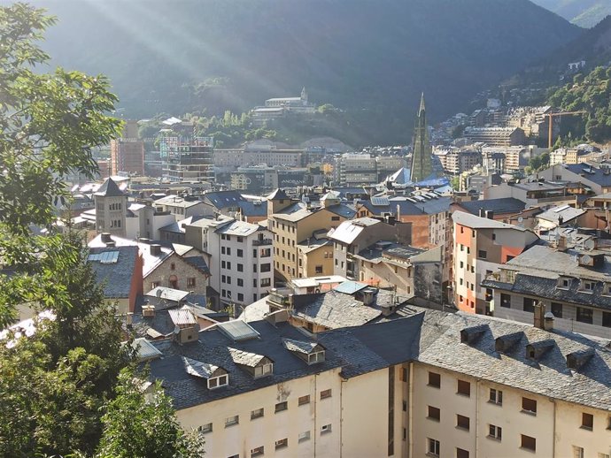 El núcleo de población de Escaldes-Engordany, en el valle central de Andorra.
