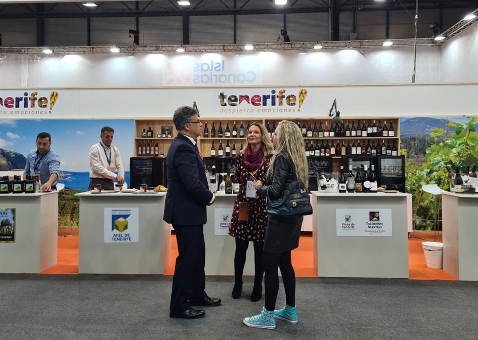 El consejero de Agricultura, Ganadería y Pesca del Cabildo de Tenerife, Javier Parrilla, en el 'Salón Gourmets' de Madrid