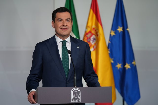 El presidente de la Junta, Juanma Moreno, anuncia el adelanto electoral al 19 de junio