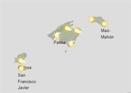 Predicción meteorológica de este martes en Baleares