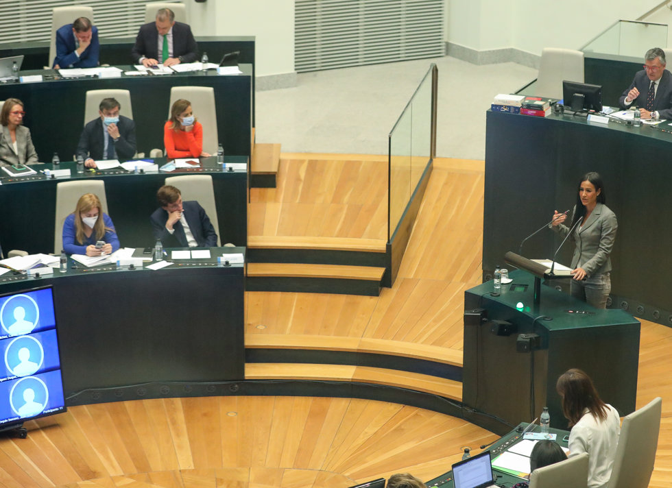 Begoña Villacís en el Pleno extraordinario de Cibeles