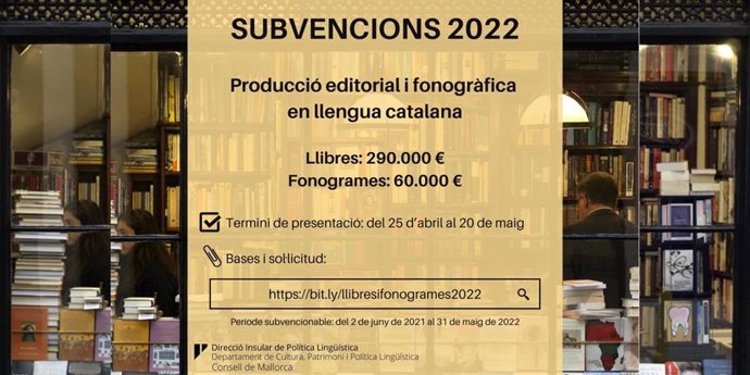 Convocatoria de subvenciones del Consell de Mallorca para la producción editorial y fonográfica en catalán.