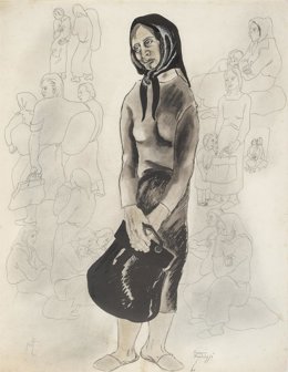 Archivo - La mujer en la guerra', obra de Francis Bartolozzi.