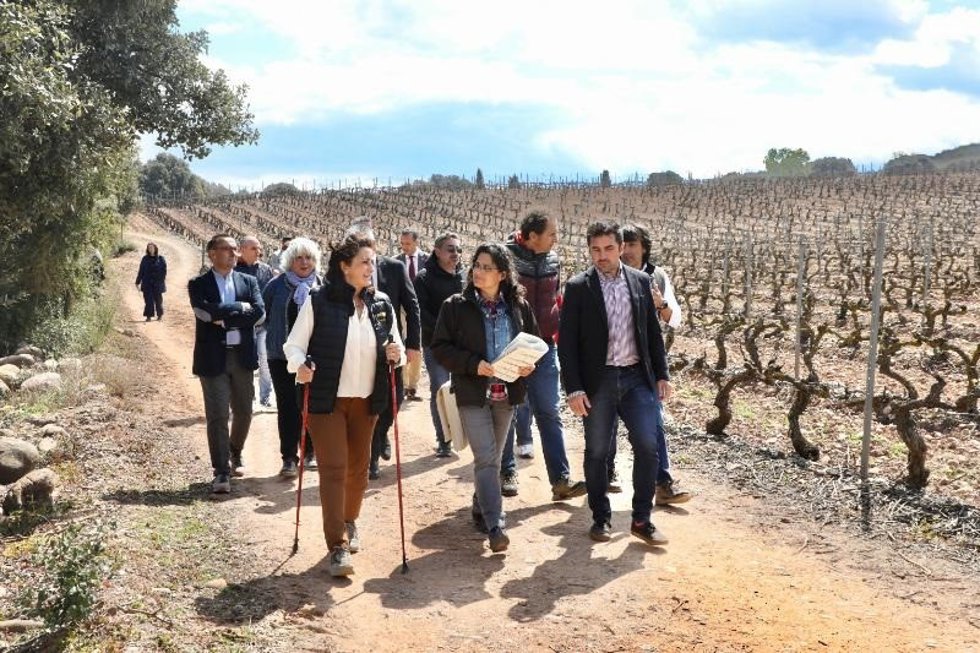 Andreu recorre parte del Camino de Santiago donde se están realizando obras entre Alesón y Ventosa