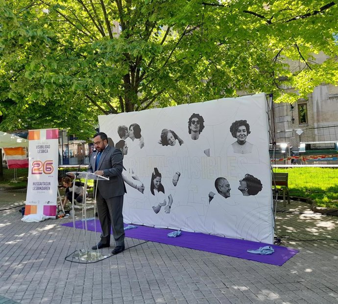 Remírez, en la presentación del mural colaborativo