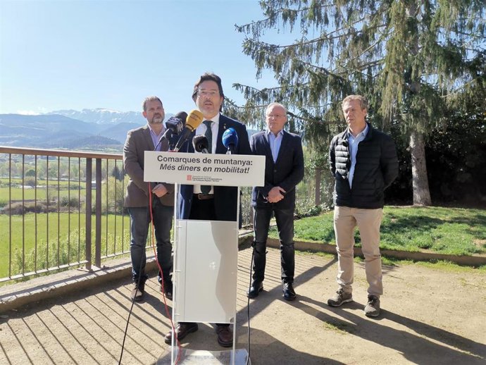 El secretario de Territorio y Movilidad, Isidre Gavín, en La Seu dUrgell (Lleida) este martes.