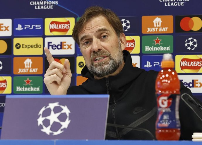 Manager Jurgen Klopp during the Liverpool press conference on April 12, 2022 before the UEFA Champions League quarter final second leg against Benfica at Anfield in Liverpool, England - Photo Ashley Western / Colorsport / DPPI