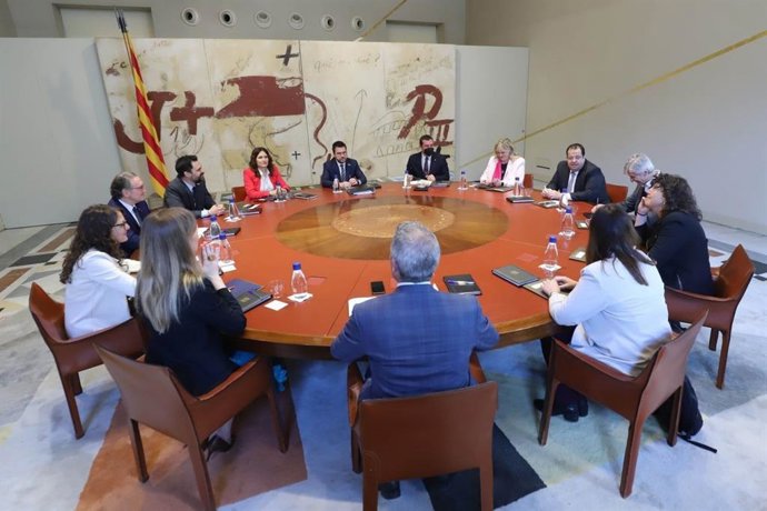 El Consell Executiu reunit aquest dimarts 26 d'abril.