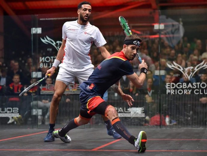 Archivo - Borja Galán, en un partido con la selección española de Squash. Foto: RFES