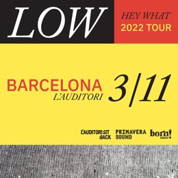 Cartell del concert de Low a L'Auditori de Barcelona