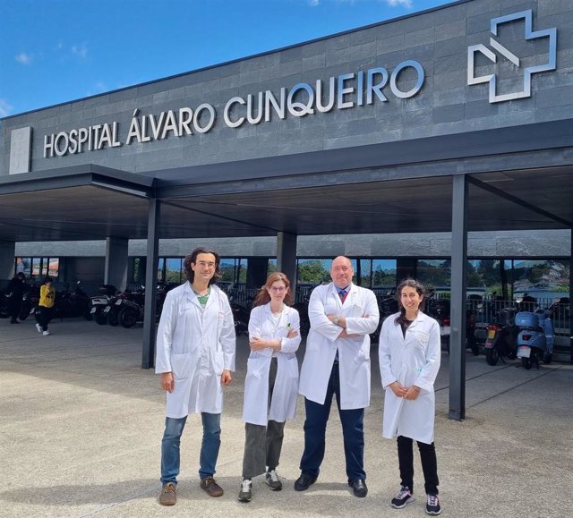 Los investigadores Carlos Spuch, Marta López, José Manuel Olivares y Tania Rivera, autores de un estudio pionero sobre el uso de carbonato de litio en el tratamiento de pacientes con Covid.