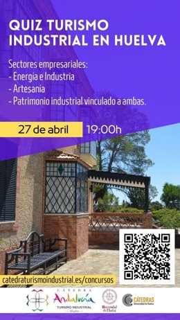 Cartel del segundo Quiz Turismo Industrial de la provincia de Hueva.