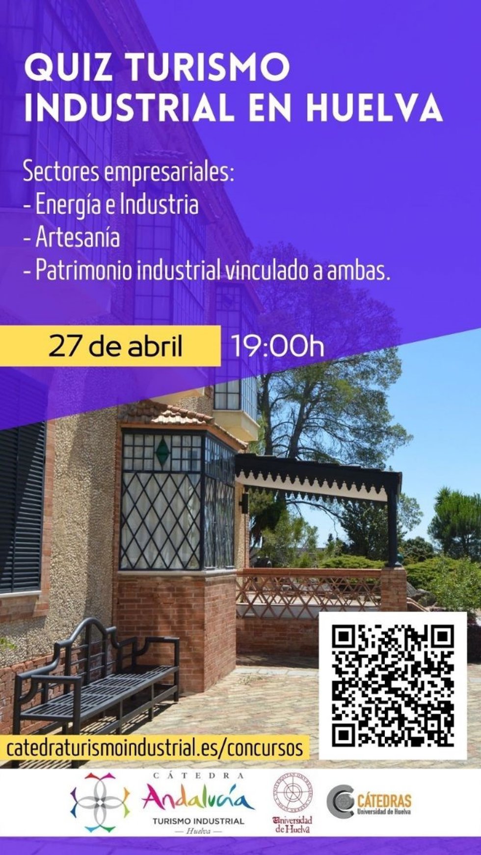 Cartel del segundo Quiz Turismo Industrial de la provincia de Hueva.