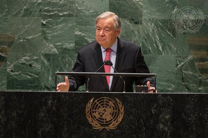 Archivo - El secretario general de la ONU, António Guterres, en la apertura de la Asamblea General