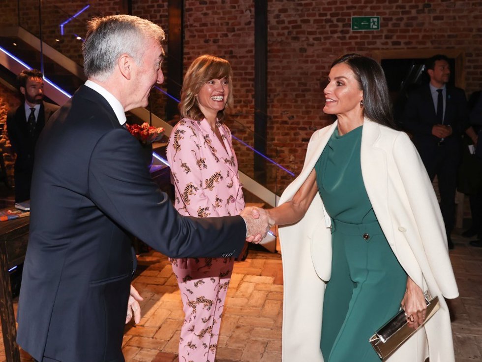 La Reina Letizia, a su llegada a la entrega de Premios SM de Literatura Infantil y Juventil 'Barco de Vapor' y Gran Angular'