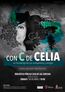 Cartel del homenaje a la periodista y actriz Celia Sánchez en Salamanca