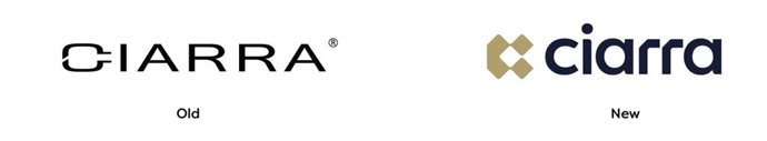 Ciarra logo from old to new