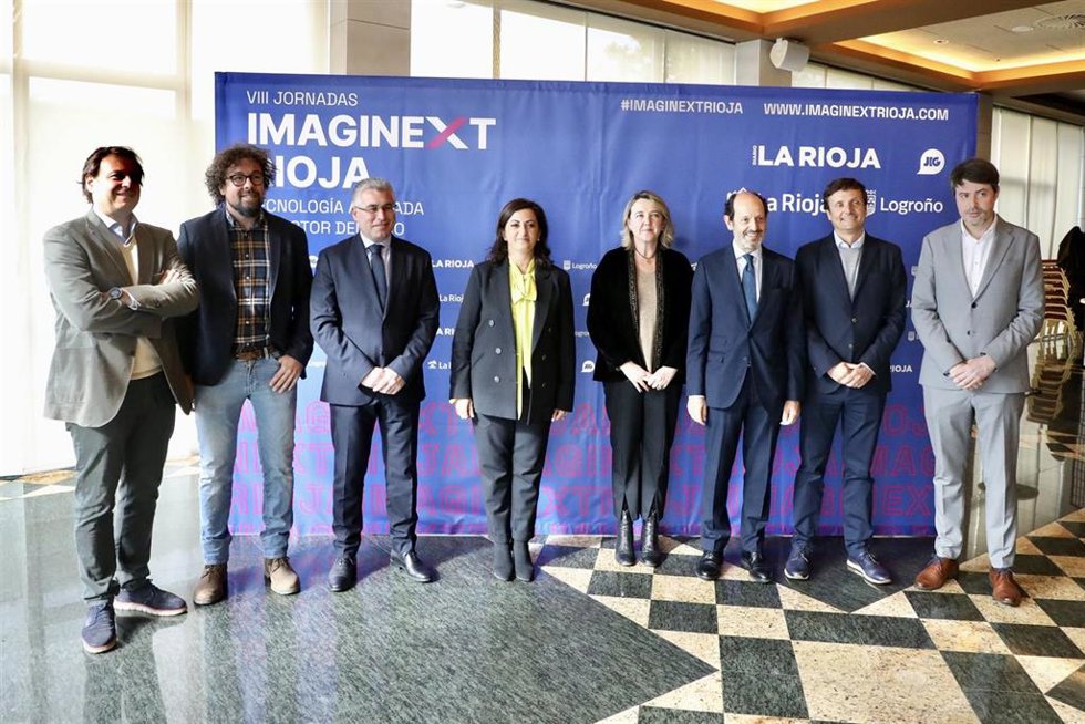 La presidenta del Gobierno riojano, Concha Andreu, en la inauguración de las jornada Imaginatext