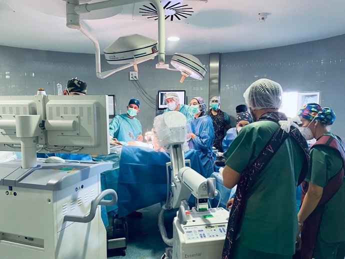 Operación de fractura de tibia.