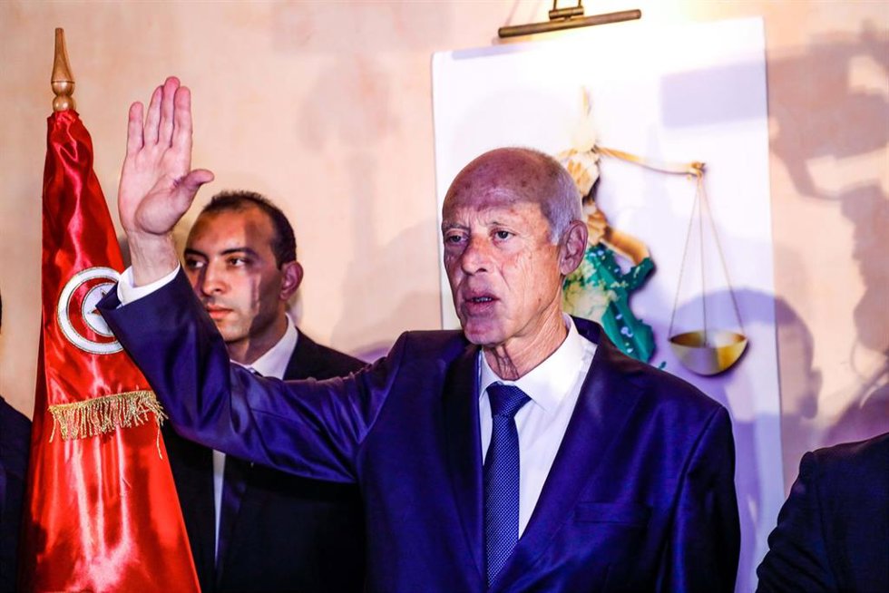 Archivo - El presidente de Túnez, Kais Saied